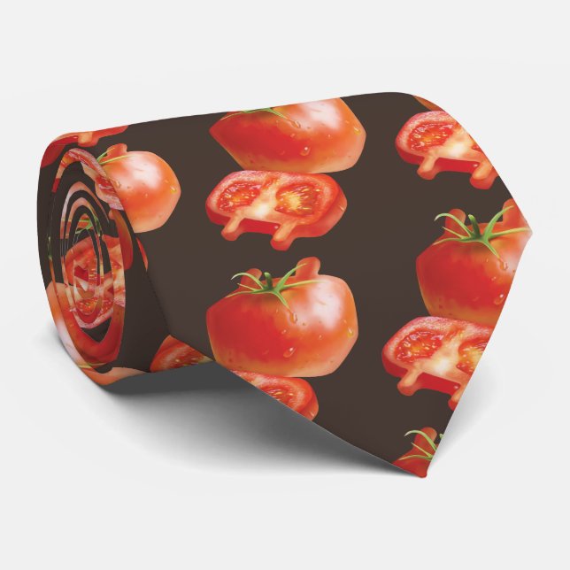 Fresh Tomato Neck Tie (Rolled)