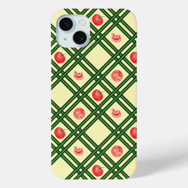 Fresh Tomatoes Gardener Pattern Case-Mate iPhone Case (Back)