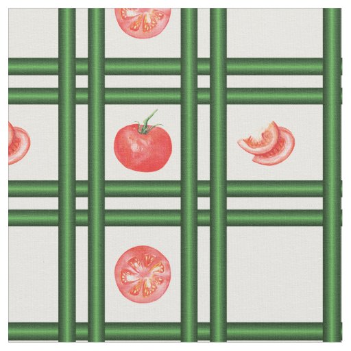 Fresh Tomatoes Gardener Pattern Fabric