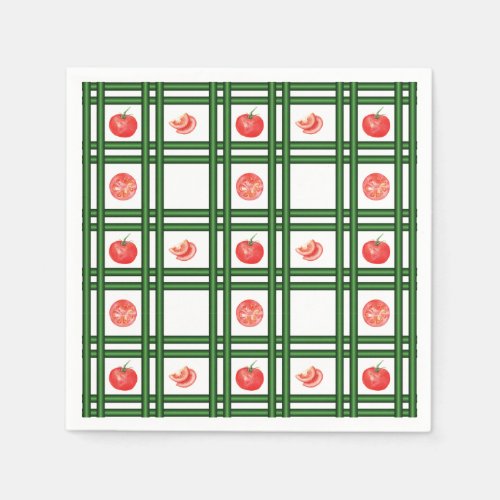 Fresh Tomatoes Gardener Pattern Napkins