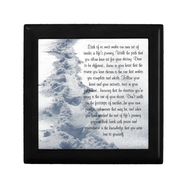 Fresh Tracks Inspirational Verse Keepsake Box (Front)
