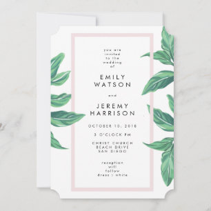Fresh Tropical Island Beach Wedding Invitation