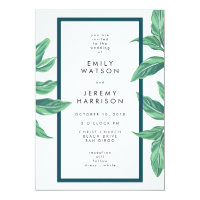 Fresh Tropical Island Beach Wedding Invitation