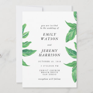 Fresh Tropical Island Beach Wedding Invitation