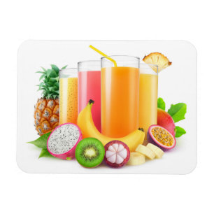 Fresh tropical juices magnet