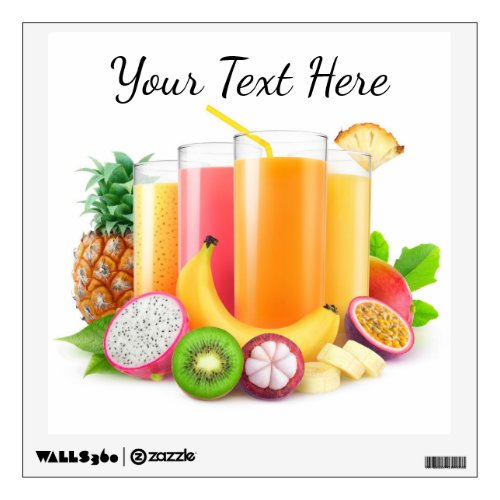 Fresh tropical juices wall decal