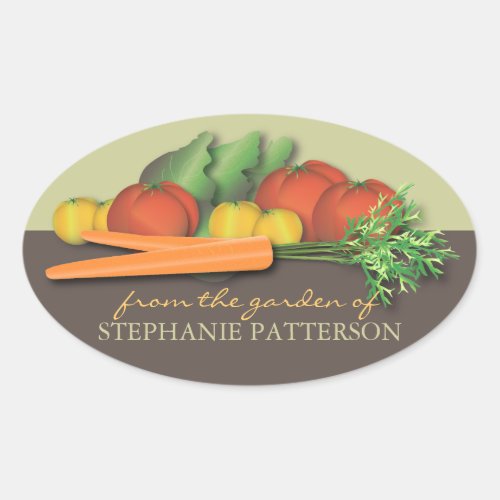 Fresh Vegetable From the Garden Label Sticker