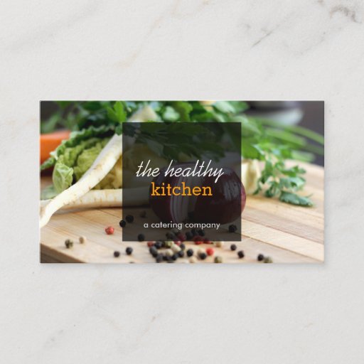 Customizable Fresh Vegetables Catering or Chef Business Card