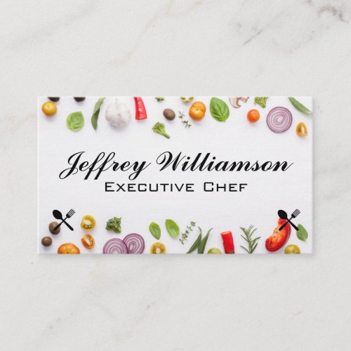 Fresh Vegetables  Culinary Business Card