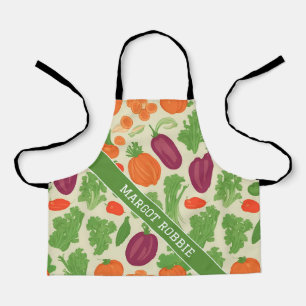 Fresh Vegetables Floral Colorful Pattern Apron