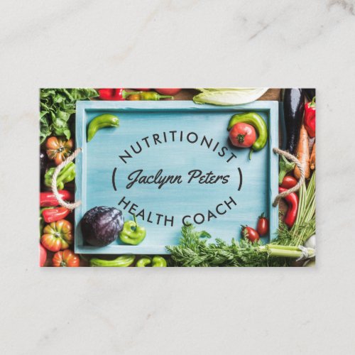Fresh Vegetables Health Business Card  Tray