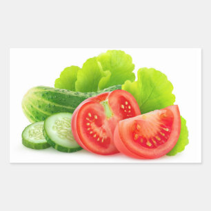 Fresh vegetables rectangular sticker