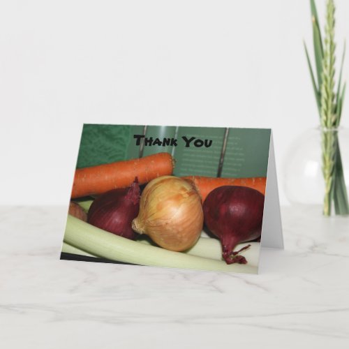 Fresh Vegetables Thank You Card