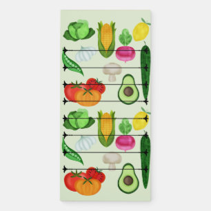 Fresh Veggies and Fruit Magnetic Notepad
