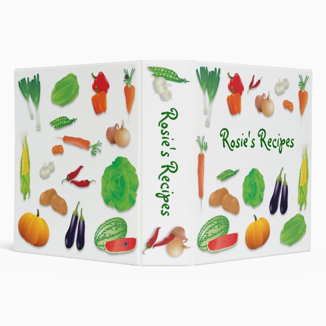 Fresh Veggies Recipe Binder - 2 inch (Background)
