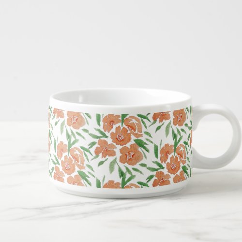 Fresh Vibrant Floral Watercolor Pattern Bowl