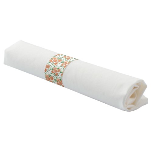 Fresh Vibrant Floral Watercolor Pattern Napkin Bands