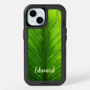 Fresh Vibrant Green Leaf iPhone 15 Case