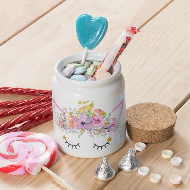 Fresh Violet | Unicorn Birthday Party Candy Jar (In Situ)