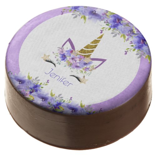 Fresh Violet  Unicorn Birthday Party Decor Chocolate Covered Oreo