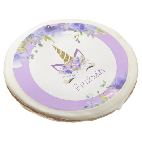 Fresh Violet  Unicorn Birthday Party Kids Treats Sugar Cookie