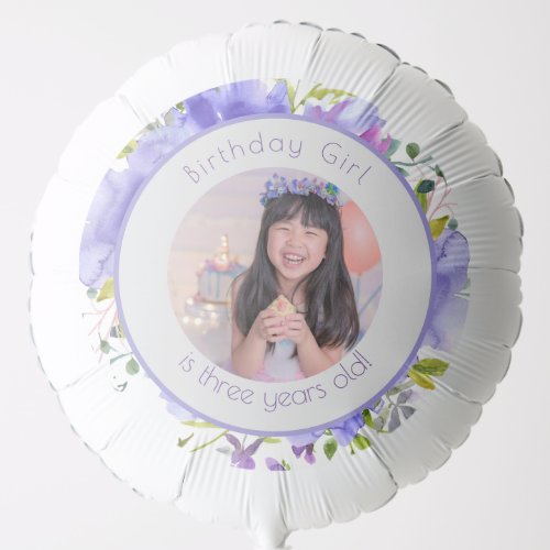 Fresh Violet  Unicorn girl Birthday Balloon