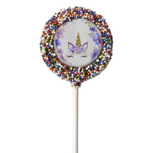 Fresh Violets  Unicorn Birthday Party Kids Treats Chocolate Covered Oreo Pop