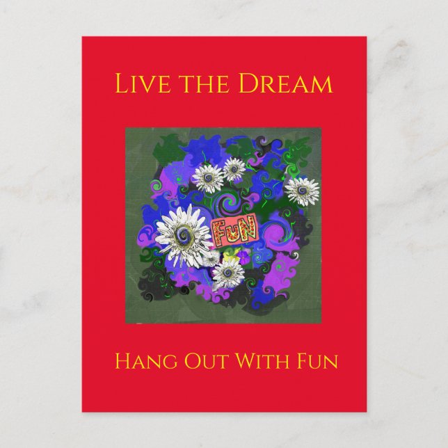 Fresh Vivid Colorful Fun Happy Postcard (Front)