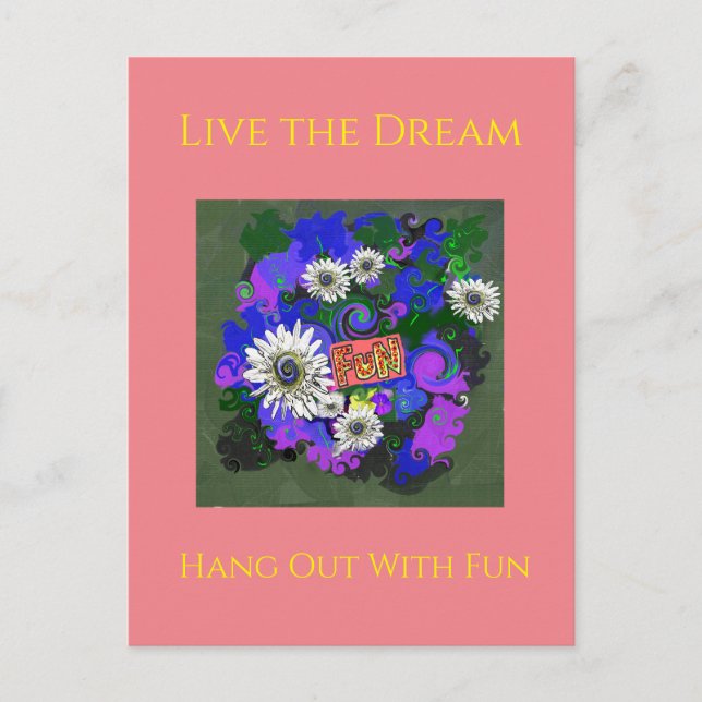 Fresh Vivid Colorful Fun Happy Postcard (Front)