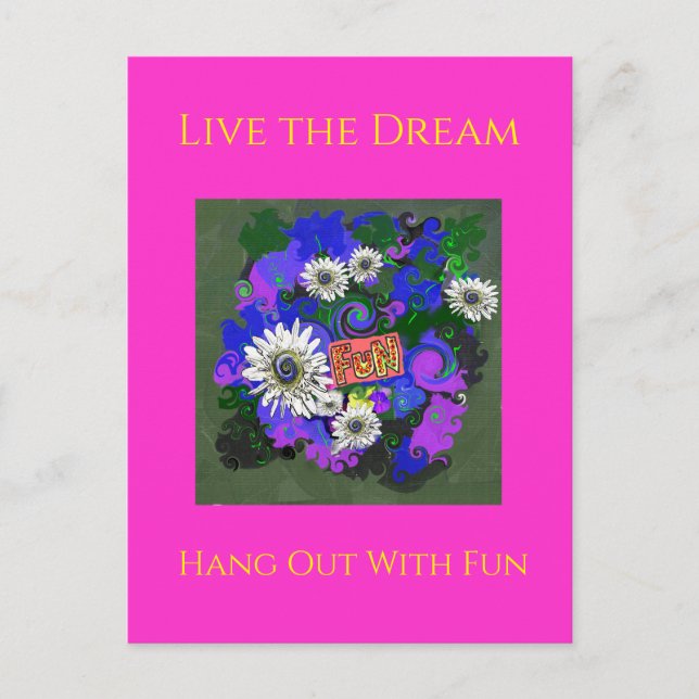 Fresh Vivid Colorful Fun Happy Postcard (Front)