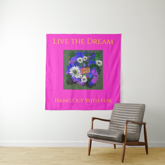 Fresh Vivid Colorful Fun Happy Tapestry (In Situ)