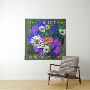 Fresh Vivid Colorful Fun Happy Tapestry