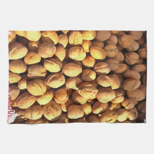 Fresh Walnuts Hyperrealistic Painting Kitchen Towel