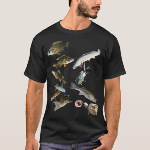 Fresh water fish and baby snapping turtle T-Shirt