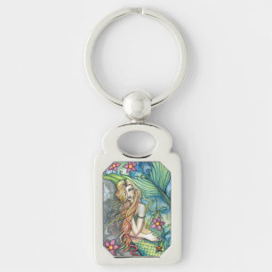 Fresh Water Mermaid Fantasy Art by Molly Harrison Keychain