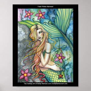 Fresh Water Mermaid Large Poster