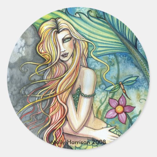 Fresh Water Mermaid Sticker by Molly Harrison