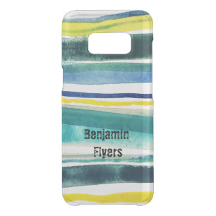 Fresh watercolor painted stripes uncommon samsung galaxy s8 case