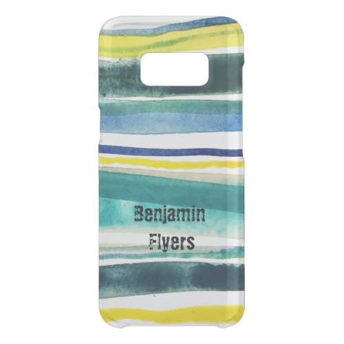 Fresh watercolor painted stripes uncommon samsung galaxy s8 case