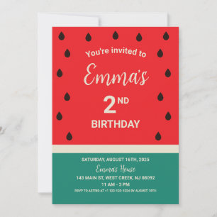 Fresh Watermelon Invitation