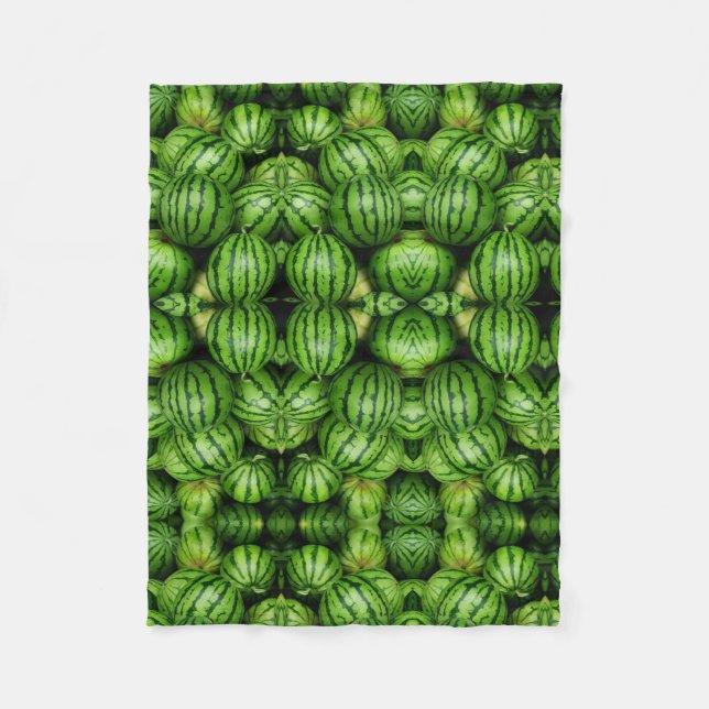 Fresh Watermelon Pattern Sherpa Throw Fleece Blanket (Front)