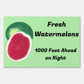 Fresh Watermelons Custom Yard Signs