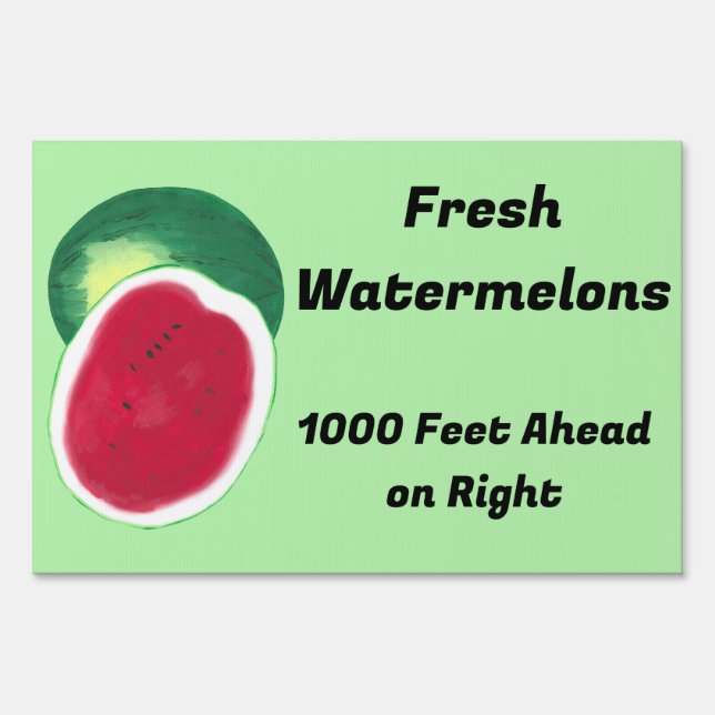 Fresh Watermelons Custom Yard Signs (Front)