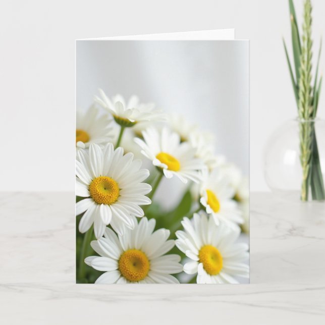Fresh White Floral Mothers Day Card (Front)