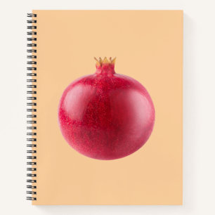 Fresh Whole Red Pomegranate Fruit Healthy Food Art Notebook