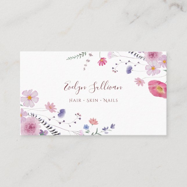 Fresh wildflowers business card (Front)