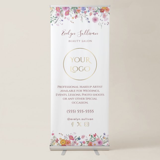 Fresh wildflowers retractable banner (Front)