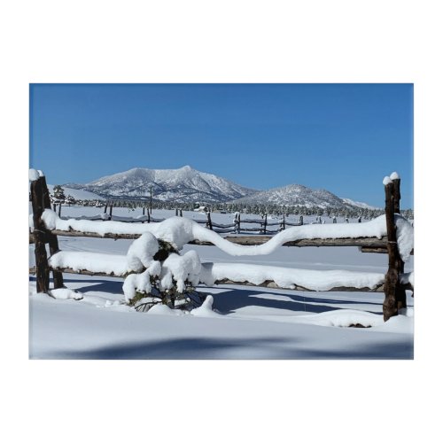 Fresh Winter Snow Scene In Northern Arizona Acrylic Print