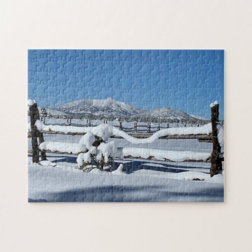 Fresh Winter Snow Scene In Northern Arizona Jigsaw Puzzle