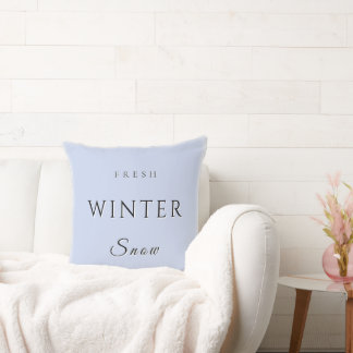 Fresh Winter Snow Throw Pillow